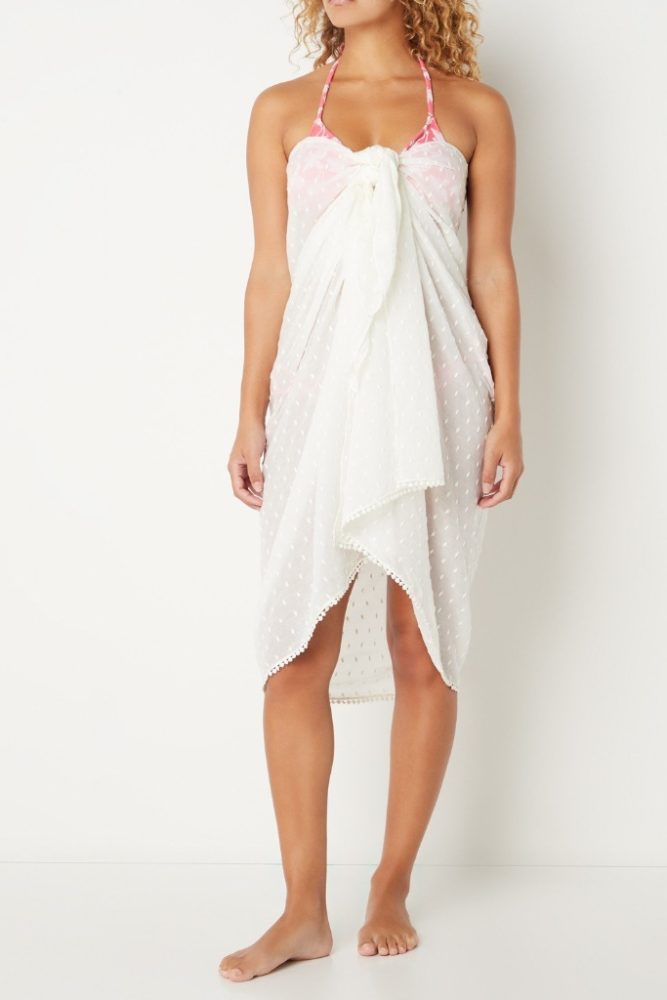 Barts - Sarrong-šatka na pláž Off white - off white