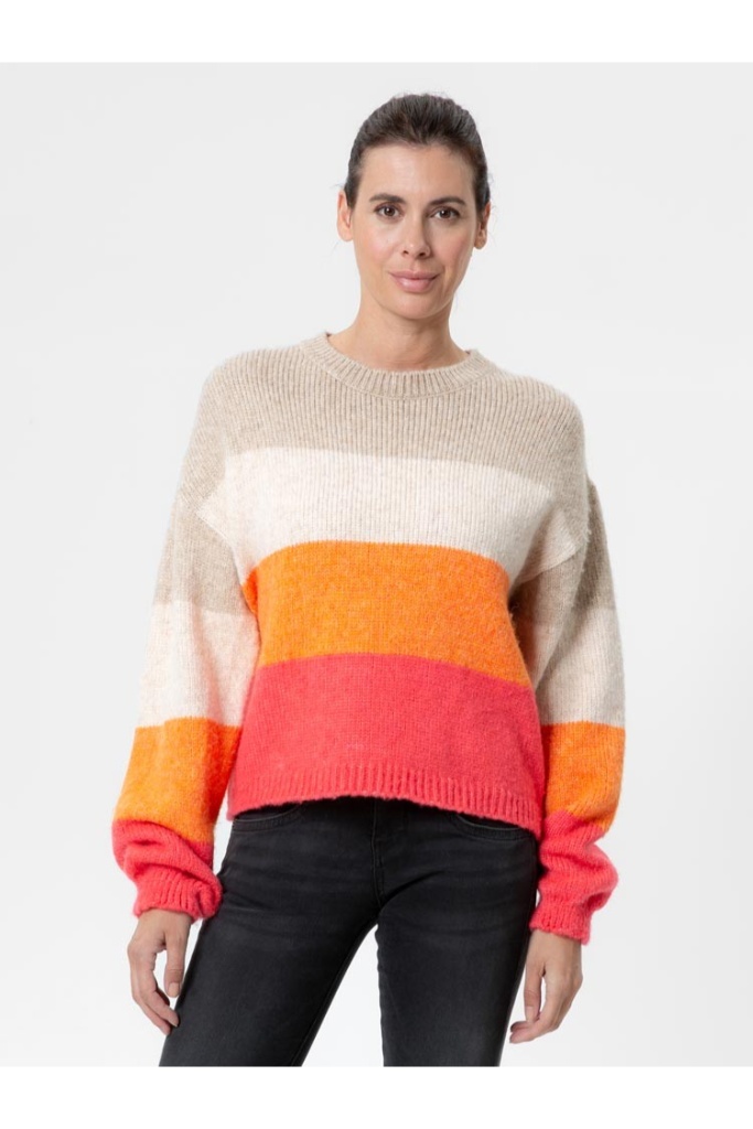 Herrlicher - Pulóver s pásmi Pink - pink Herrlicher - Pulóver s pásmi Pink - pink