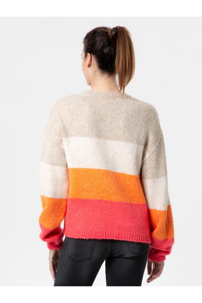 Herrlicher - Pulóver s pásmi Pink - pink Herrlicher - Pulóver s pásmi Pink - pink