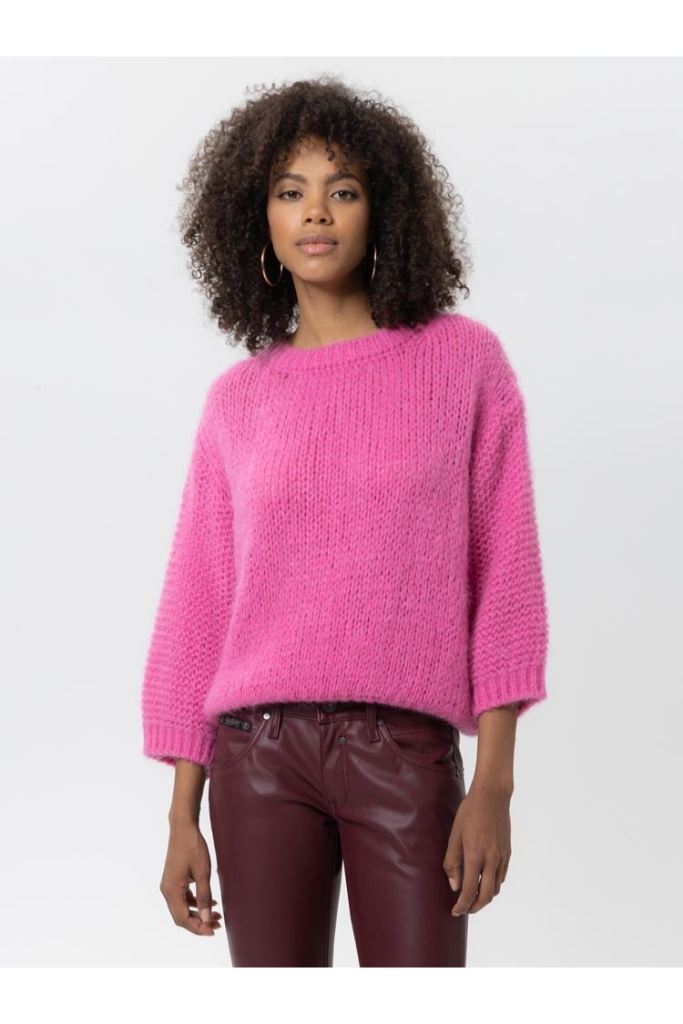 Herrlicher - Pulóver s mohérom Bubblegum - bubblegum Herrlicher - Pulóver s mohérom Bubblegum - bubblegum