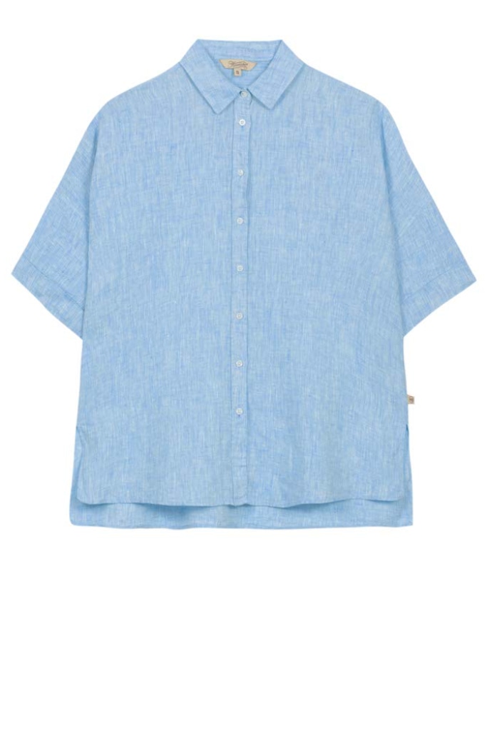 Herrlicher - Košeľa ľanová Marini Light blue - light blue Herrlicher - Košeľa ľanová Marini Light blue - light blue