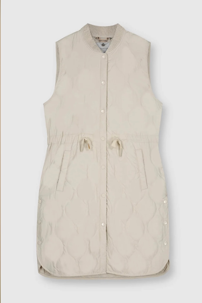 Rino Pelle - Vesta dlhá prešívaná Birch - birch Rino Pelle - Vesta dlhá prešívaná Birch - birch