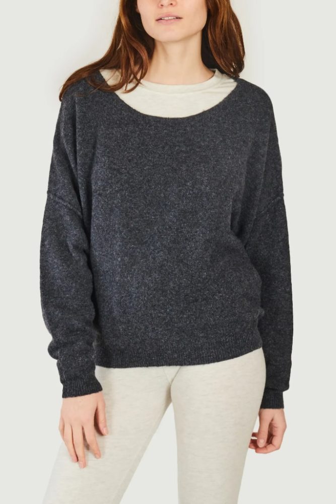 AMERICAN VINTAGE - Pulóver s lodičkovým výstrihom  Damsville Averse chine - averse chine