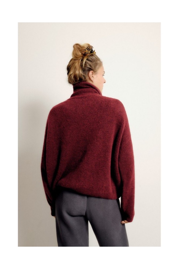 AMERICAN VINTAGE - Rolák s Alpakou oversized East Cardinal melange - cardinale chine AMERICAN VINTAGE - Rolák s Alpakou oversized East Cardinal melange - cardinale chine