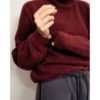 AMERICAN VINTAGE - Rolák s Alpakou oversized East Cardinal melange - cardinale chine