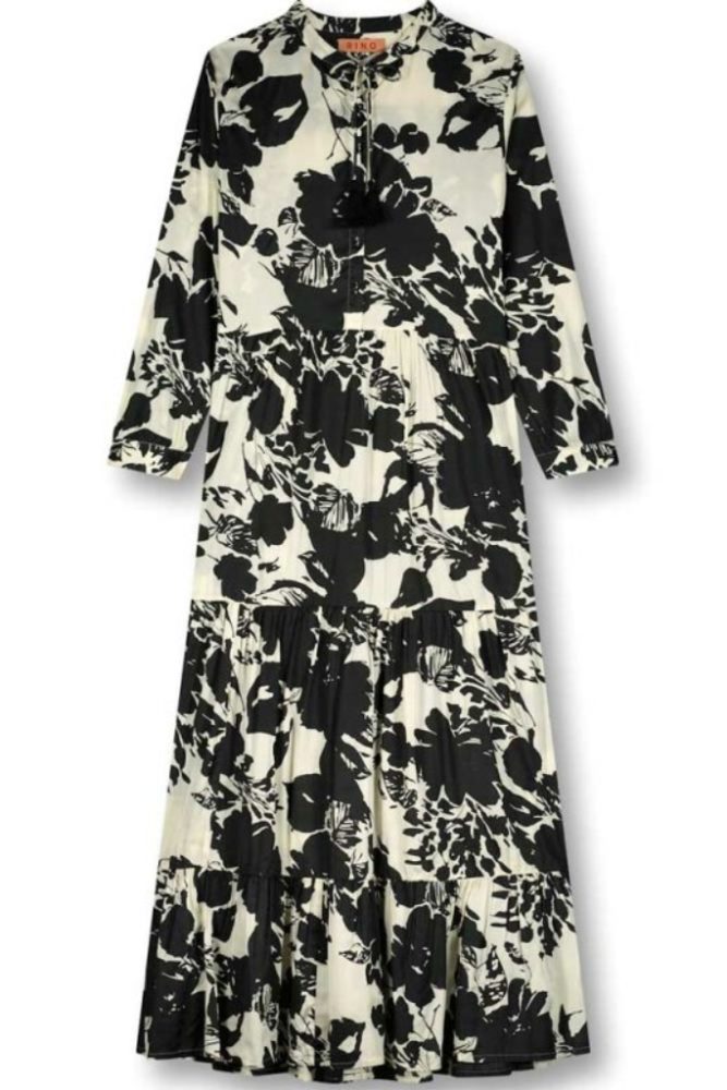 Rino Pelle - Šaty dlhé s volánmi - birch bloom