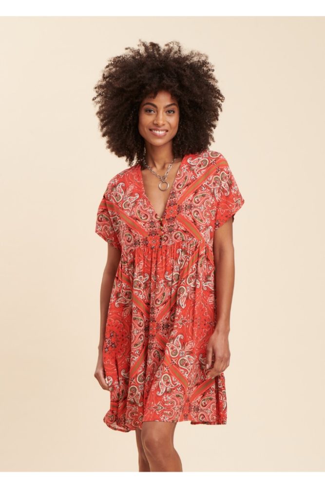 La Fée Maraboutée - Šaty voľné so vzorom Lipstick - lipstick