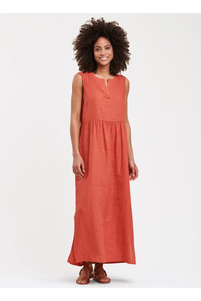 La Fée Maraboutée - Šaty ľanové dlhé Cajou - cajou La Fée Maraboutée - Šaty ľanové dlhé Cajou - cajou