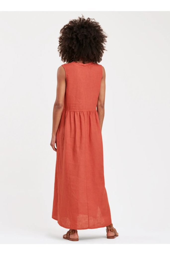 La Fée Maraboutée - Šaty ľanové dlhé Cajou - cajou La Fée Maraboutée - Šaty ľanové dlhé Cajou - cajou