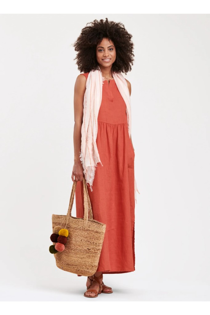 La Fée Maraboutée - Šaty ľanové dlhé Cajou - cajou La Fée Maraboutée - Šaty ľanové dlhé Cajou - cajou