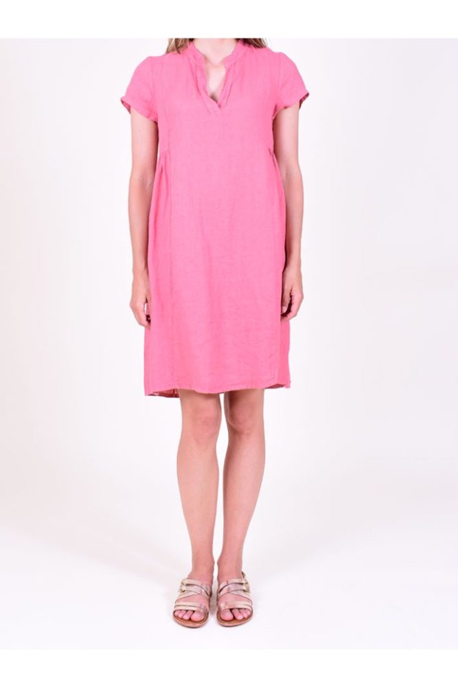 La Fée Maraboutée - Šaty ľanové voľné Sorbet - sorbet