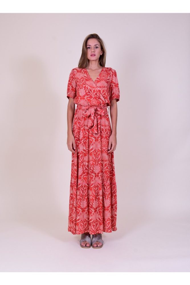 La Fée Maraboutée - Šaty dlhé so vzorom Coquelicot - coquelicot