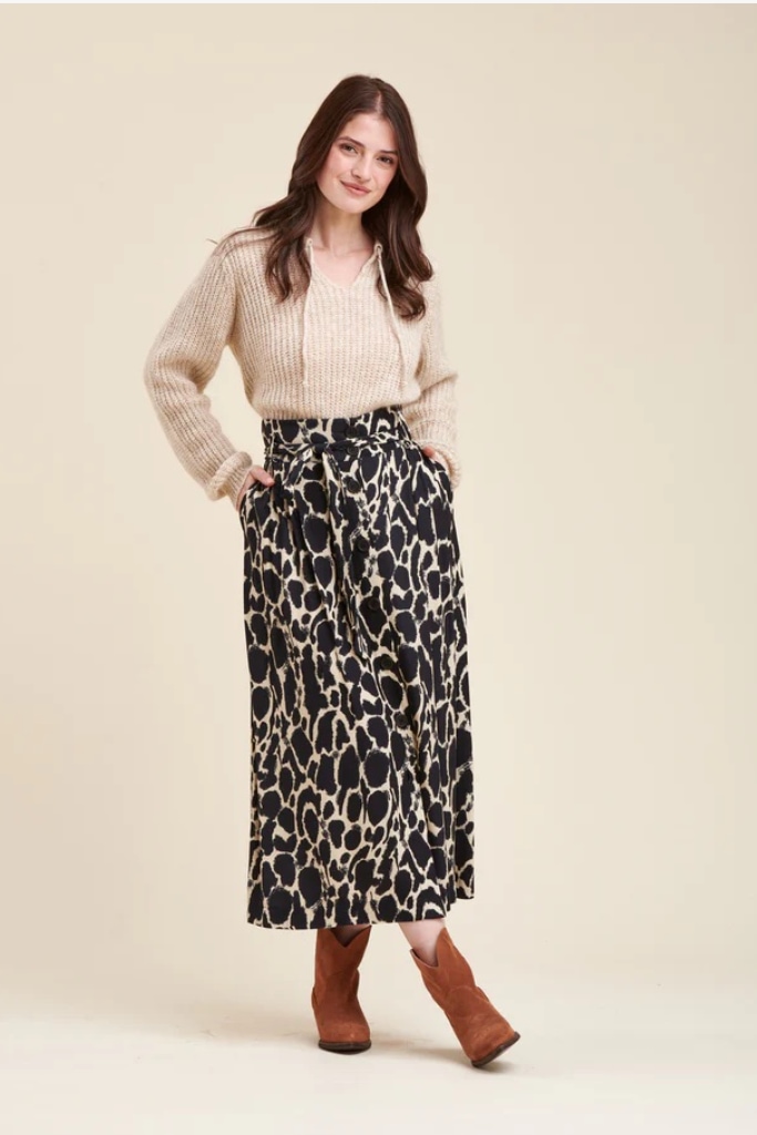 La Fée Maraboutée - Sukňa s gombíčkami Beige/noir - beige/noir La Fée Maraboutée - Sukňa s gombíčkami Beige/noir - beige/noir