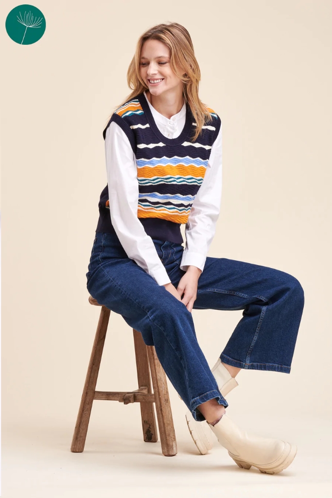 La Fée Maraboutée - Vesta so vzorom Marine - marine La Fée Maraboutée - Vesta so vzorom Marine - marine