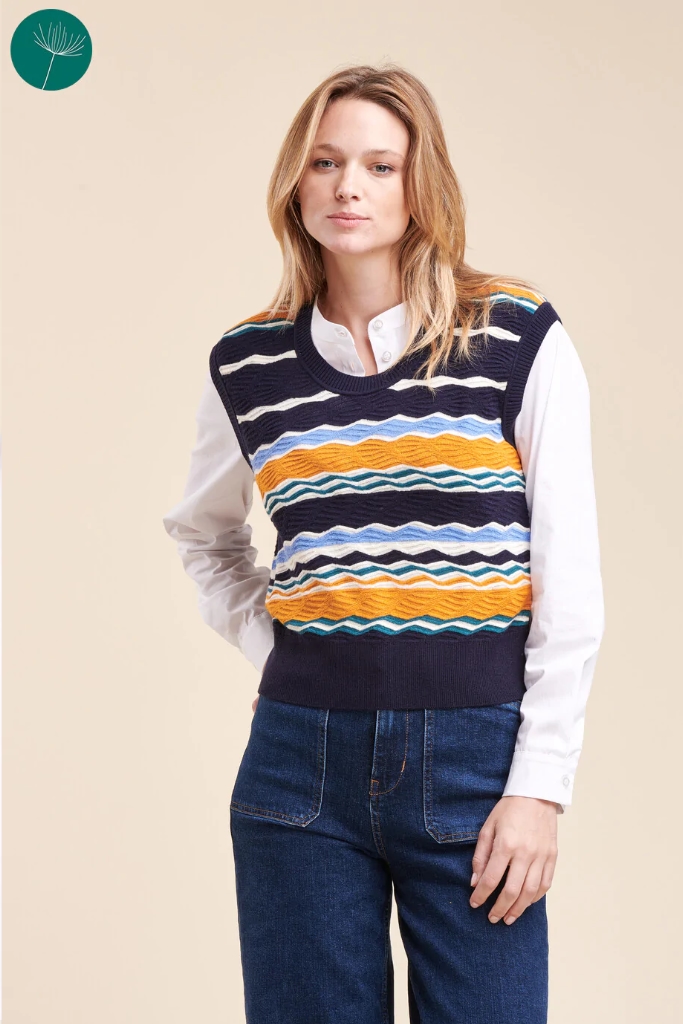 La Fée Maraboutée - Vesta so vzorom Marine - marine La Fée Maraboutée - Vesta so vzorom Marine - marine