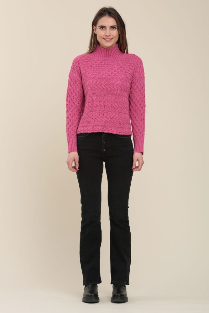 La Fée Maraboutée - Rolák so štrikovaným vzorom Rose sakura - rose sakura