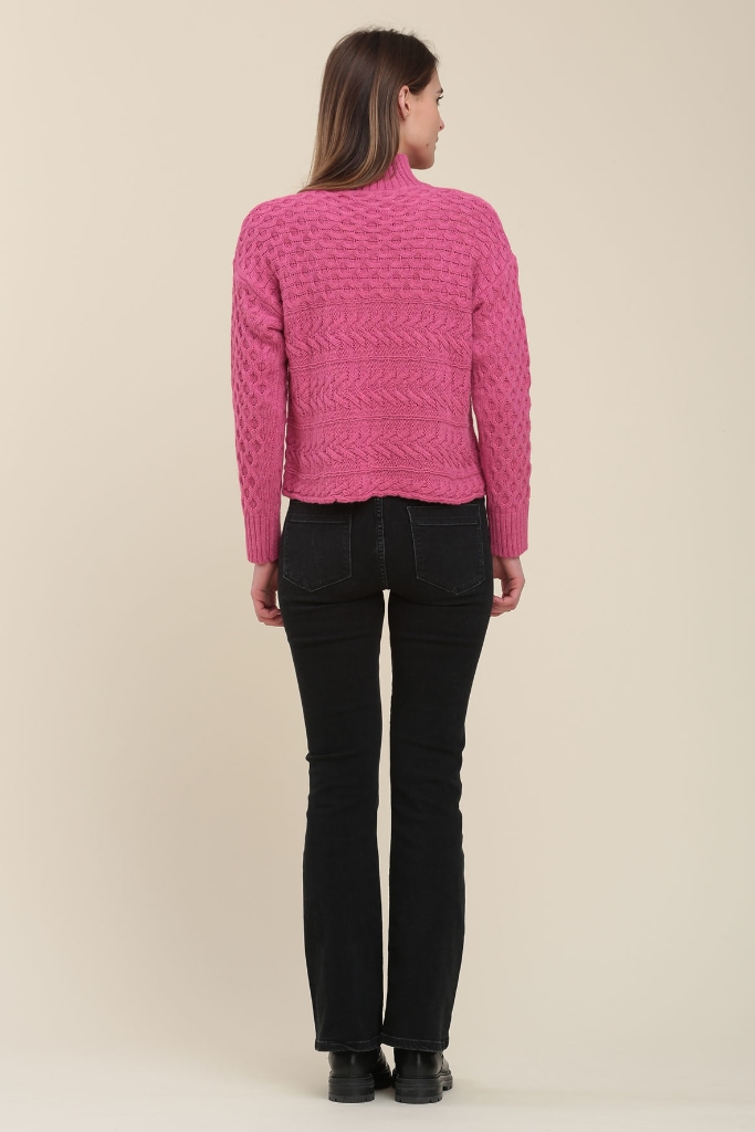 La Fée Maraboutée - Rolák so štrikovaným vzorom Rose sakura - rose sakura La Fée Maraboutée - Rolák so štrikovaným vzorom Rose sakura - rose sakura