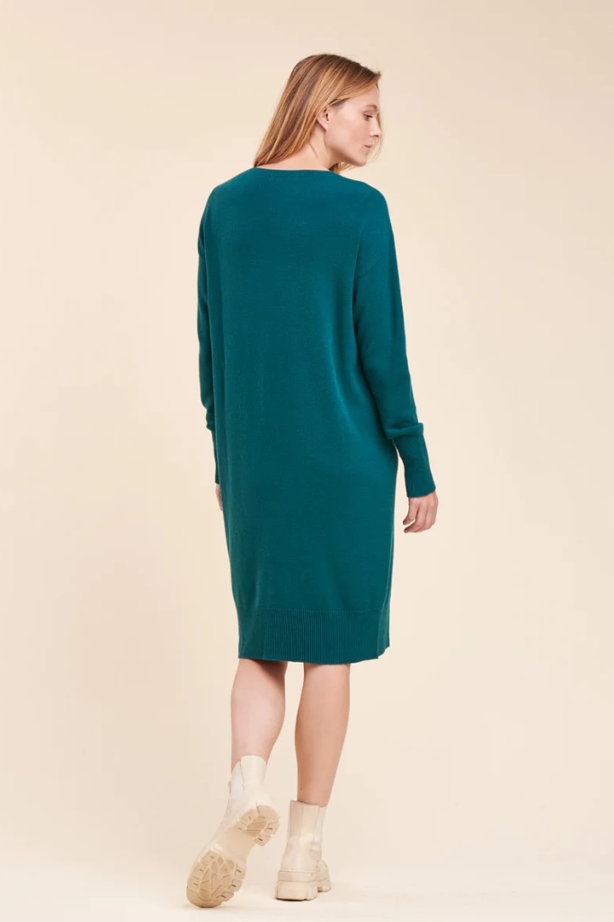 La Fée Maraboutée - Šaty úpletové s V-výstrihom Canard - canard La Fée Maraboutée - Šaty úpletové s V-výstrihom Canard - canard