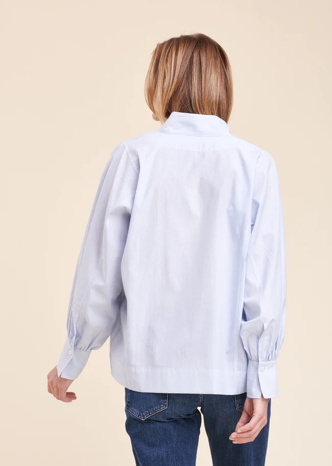 La Fée Maraboutée - Top popelínový Bleu Ice - bleu ice La Fée Maraboutée - Top popelínový Bleu Ice - bleu ice