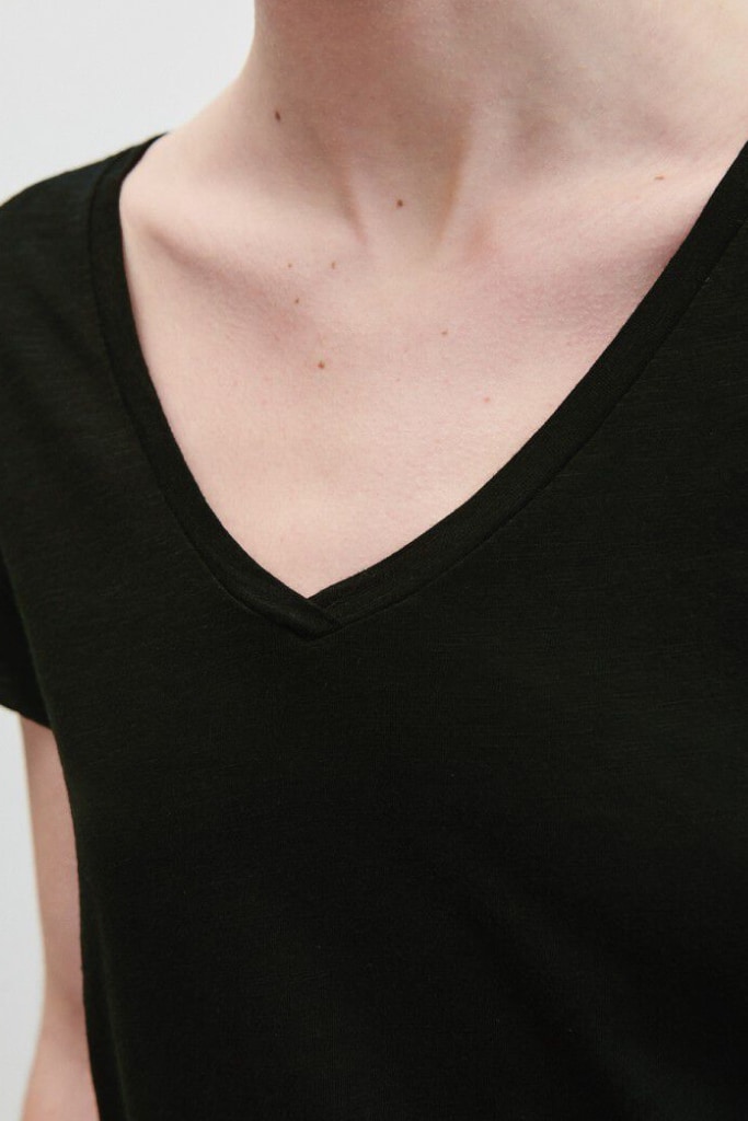 AMERICAN VINTAGE - Tričko s krátkym rukávom a V-výstrihom Jacksonville Noir - noir AMERICAN VINTAGE - Tričko s krátkym rukávom a V-výstrihom Jacksonville Noir - noir