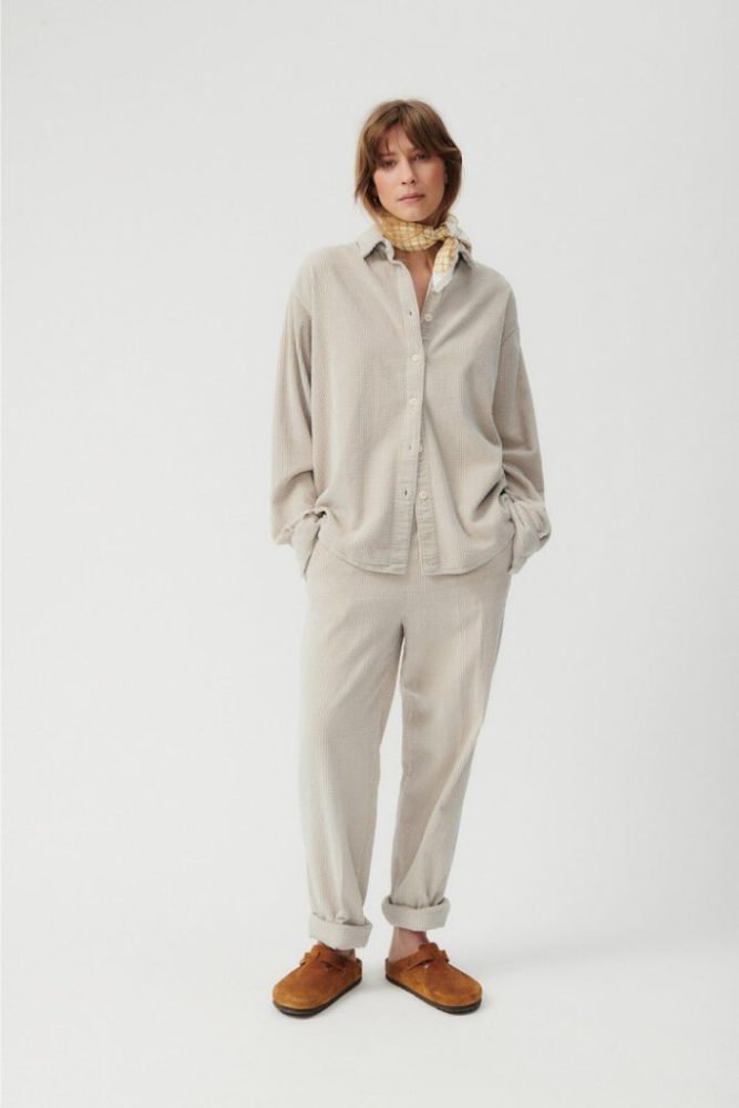 AMERICAN VINTAGE - Nohavice voľné Padow Mastic - mastic