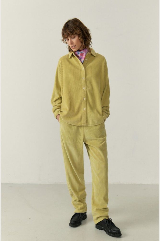 AMERICAN VINTAGE - Nohavice voľné Padow Argan - argan