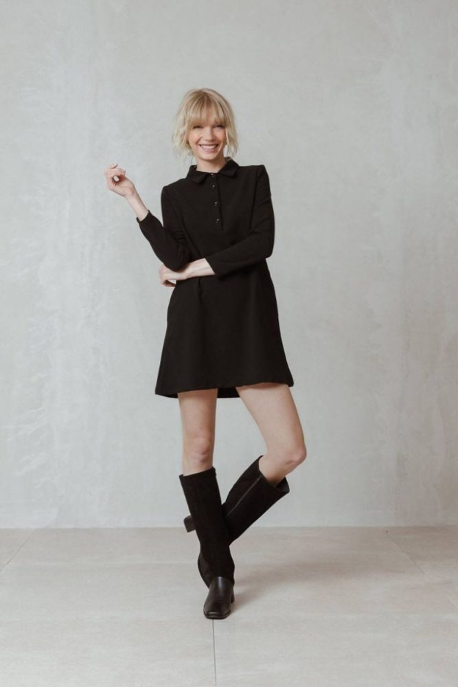 indi cold - Šaty s límcom Negro - negro