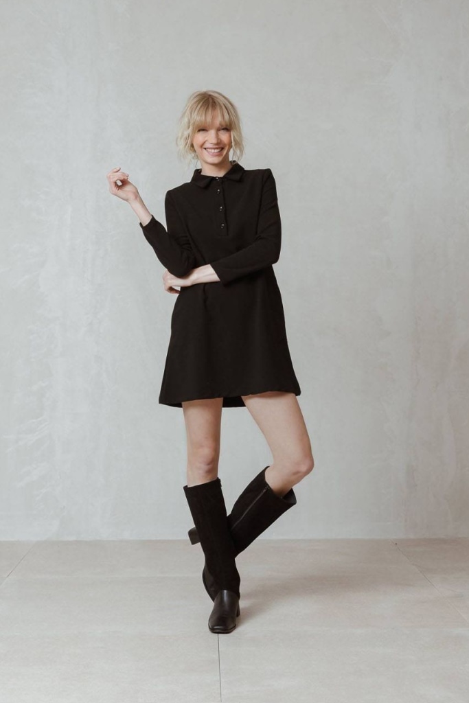 indi cold - Šaty s límcom Negro - negro indi cold - Šaty s límcom Negro - negro