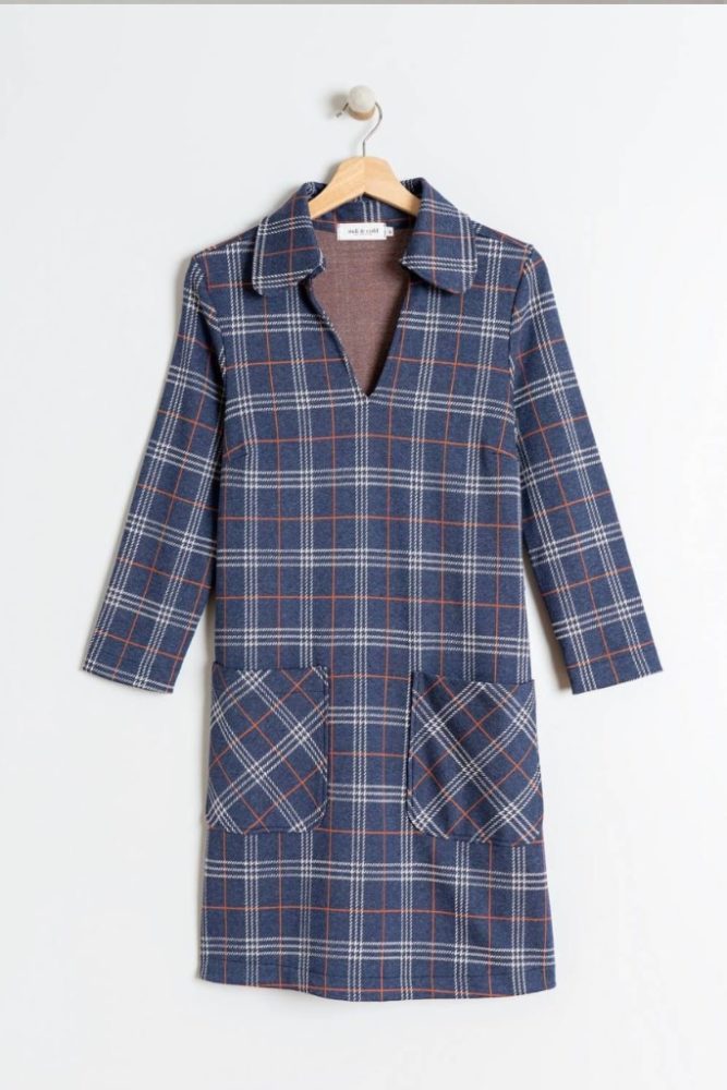 indi cold - Šaty kárované Marino - marino