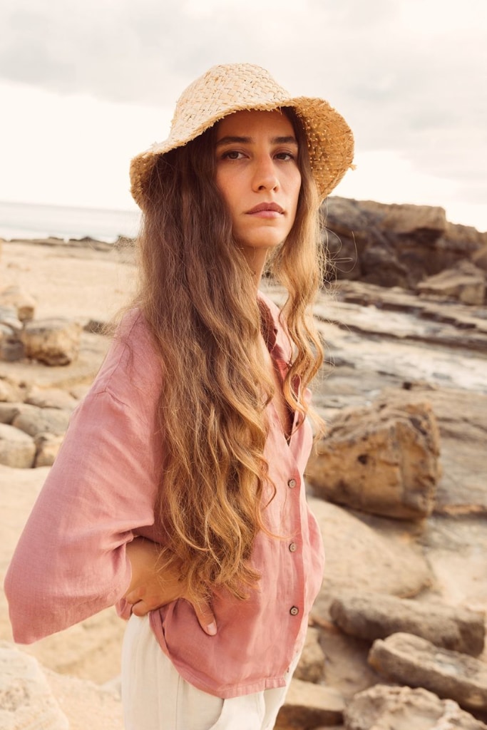 indi cold - Košeľa ľanová Rosa - rosa indi cold - Košeľa ľanová Rosa - rosa