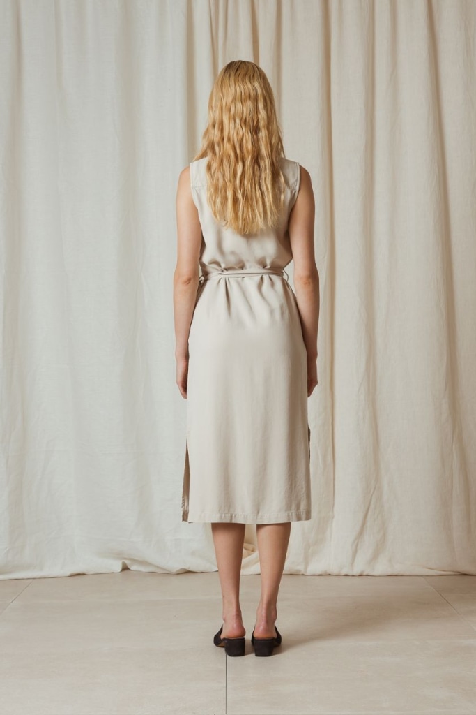 indi cold - Šaty midi s gombíčkami Piedra - piedra indi cold - Šaty midi s gombíčkami Piedra - piedra