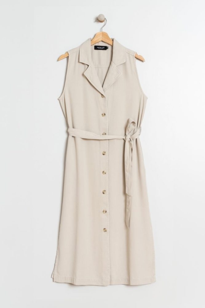 indi cold - Šaty midi s gombíčkami Piedra - piedra