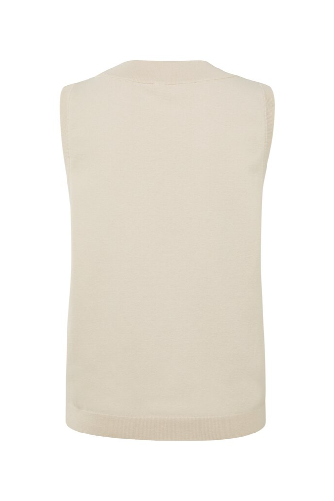 YAYA - Pulóvrik bez rukávov Tapioca sand - tapioca sand YAYA - Pulóvrik bez rukávov Tapioca sand - tapioca sand