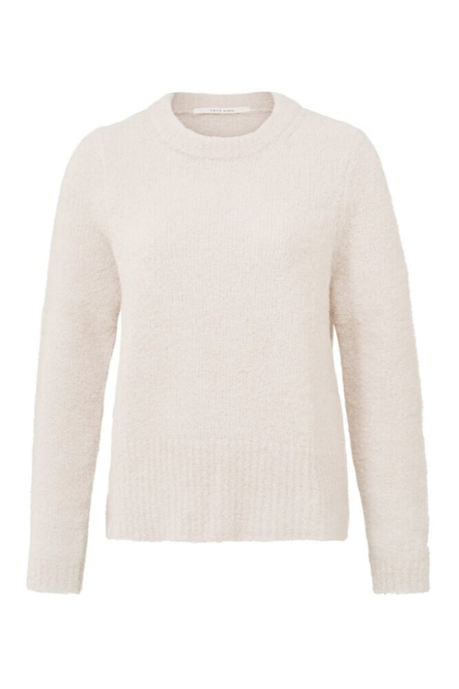 YAYA - Pulóver z vlny Alpaca s okrúhlym výstrihom Quiet gray light silver grey - quiet gray light silver grey