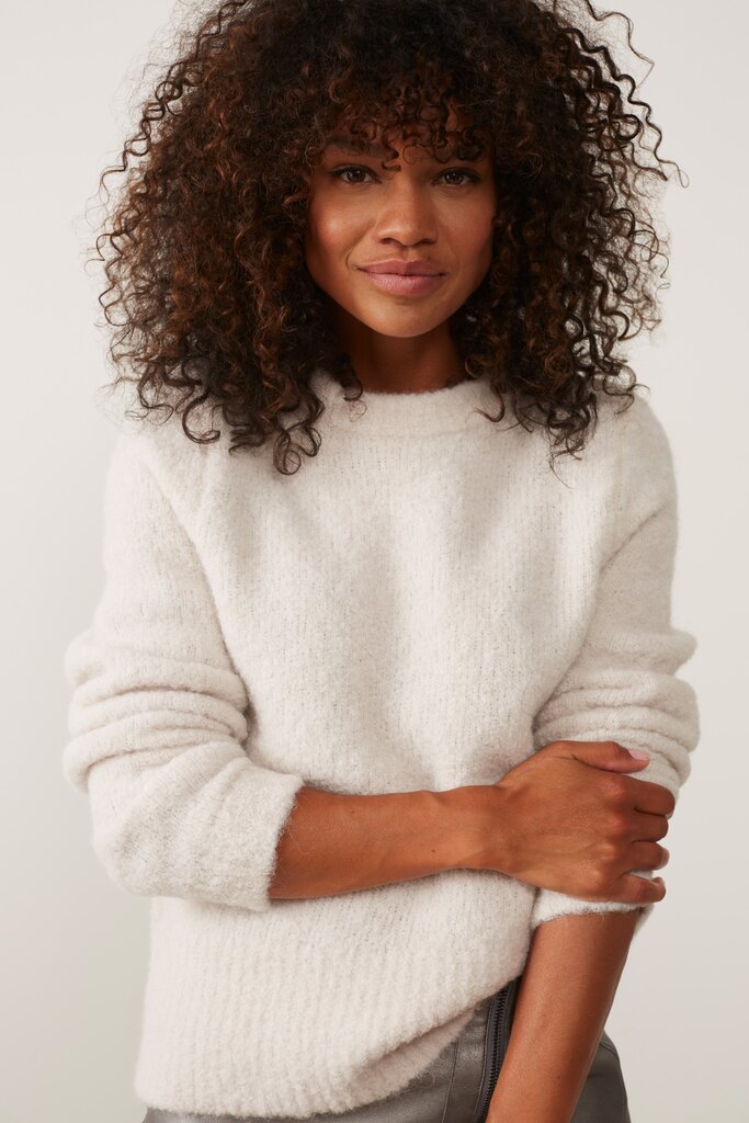 YAYA - Pulóver z vlny Alpaca s okrúhlym výstrihom Quiet gray light silver grey - quiet gray light silver grey YAYA - Pulóver z vlny Alpaca s okrúhlym výstrihom Quiet gray light silver grey - quiet gray light silver grey