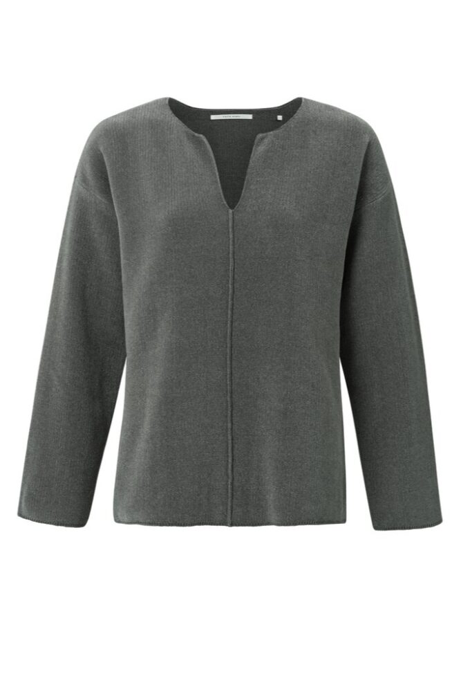 YAYA - Pulóver zo ženilky Thunderstorm grey - thunderstorm grey