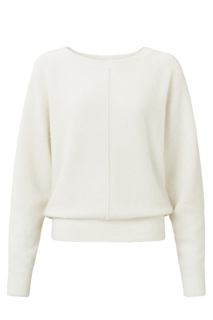 YAYA - Pulóver s lodičkovým výstrihom Onyx white - onyx white YAYA - Pulóver s lodičkovým výstrihom Onyx white - onyx white