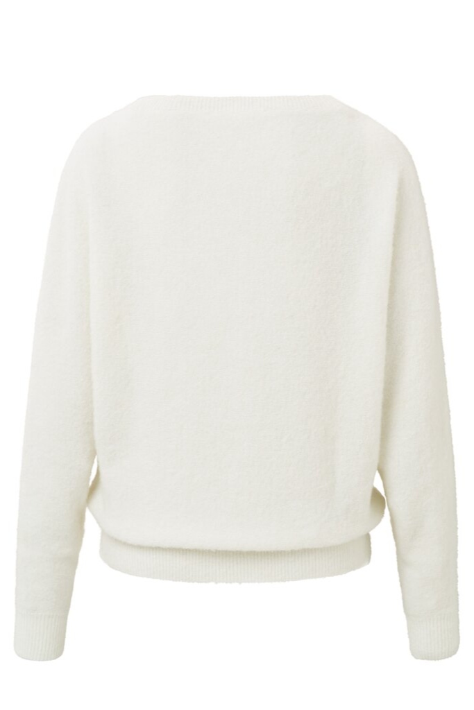 YAYA - Pulóver s lodičkovým výstrihom Onyx white - onyx white YAYA - Pulóver s lodičkovým výstrihom Onyx white - onyx white