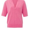 YAYA - Pulóver s  V-výstrihom Cosmos pink melange - cosmos pink melange