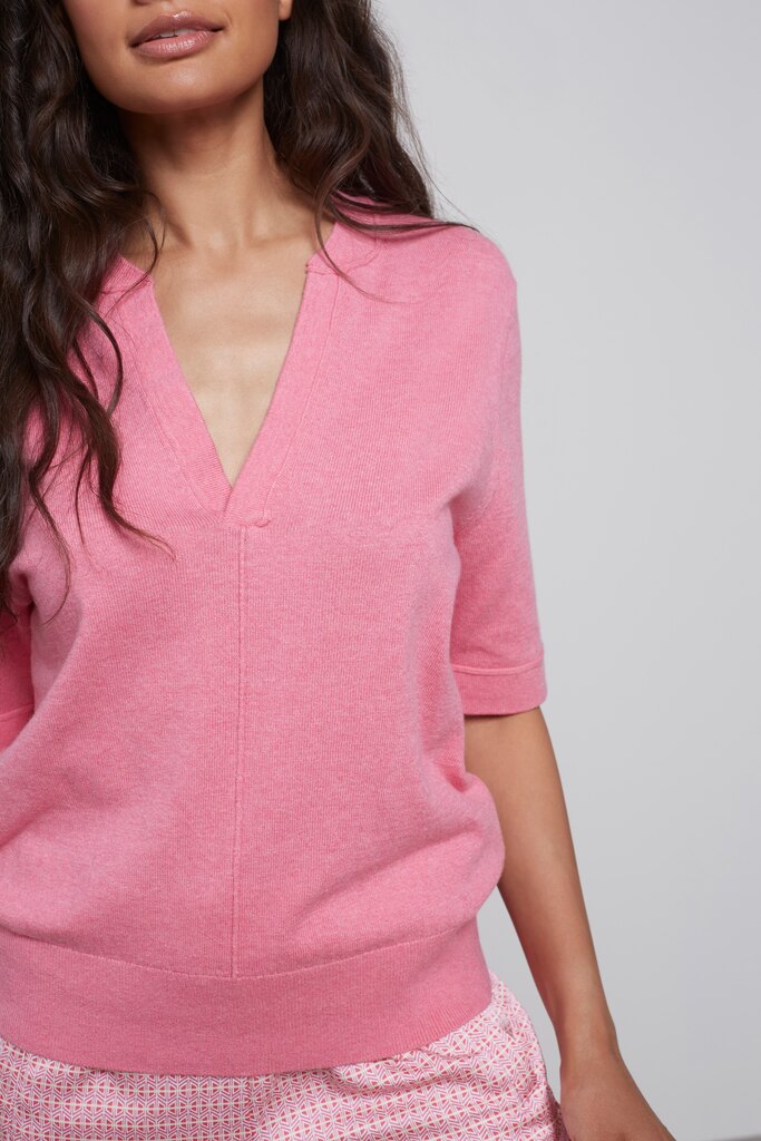 YAYA - Pulóver s V-výstrihom Cosmos pink melange - cosmos pink melange YAYA - Pulóver s V-výstrihom Cosmos pink melange - cosmos pink melange