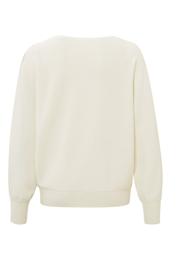 YAYA - Pulóver s lodičkovým výstrihom Wool white - wool white YAYA - Pulóver s lodičkovým výstrihom Wool white - wool white