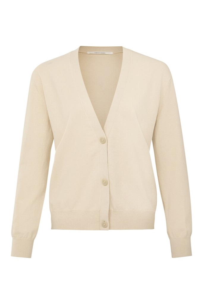 YAYA - Sveter krátky so zapínaním Tapioca sand - tapioca sand YAYA - Sveter krátky so zapínaním Tapioca sand - tapioca sand