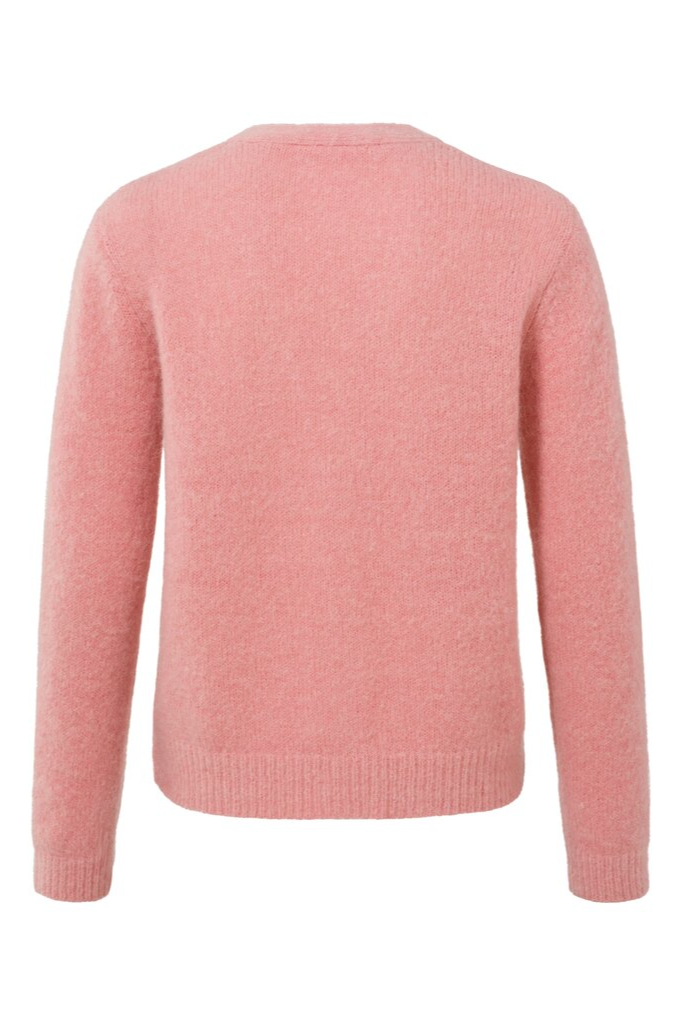 YAYA - Sveter krátky s V-výstrihom Vintage pink - vintage pink YAYA - Sveter krátky s V-výstrihom Vintage pink - vintage pink