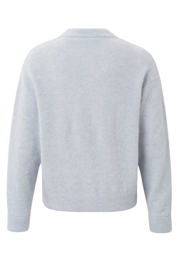 YAYA - Sveter krátky s gombíčkami Pearl blue - pearl blue YAYA - Sveter krátky s gombíčkami Pearl blue - pearl blue