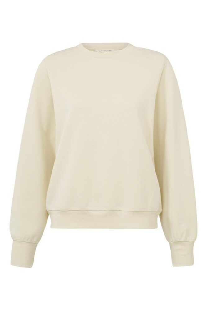 YAYA - Mikina jednoduchá Almond milk white - almond milk white