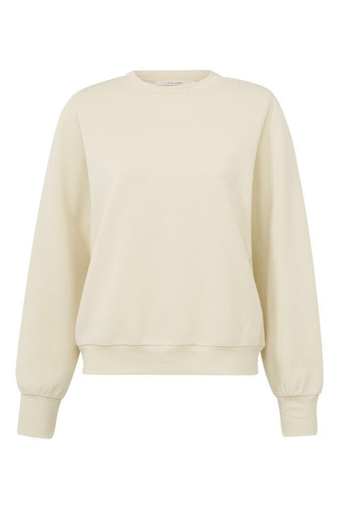 YAYA - Mikina jednoduchá Almond milk white - almond milk white YAYA - Mikina jednoduchá Almond milk white - almond milk white