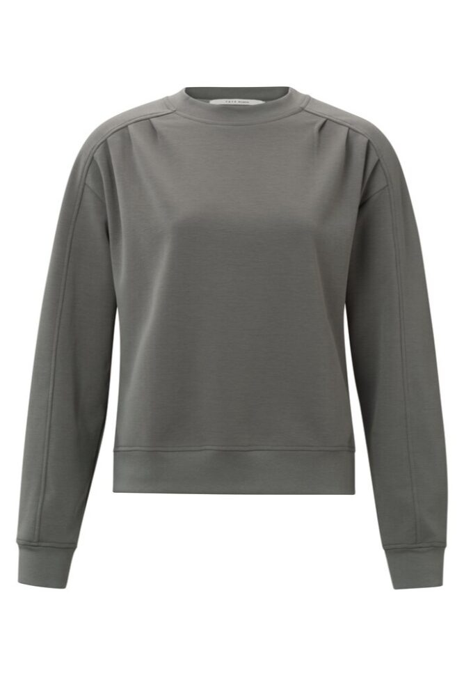 YAYA - Mikina so záhybmi Thunderstorm grey - thunderstorm grey