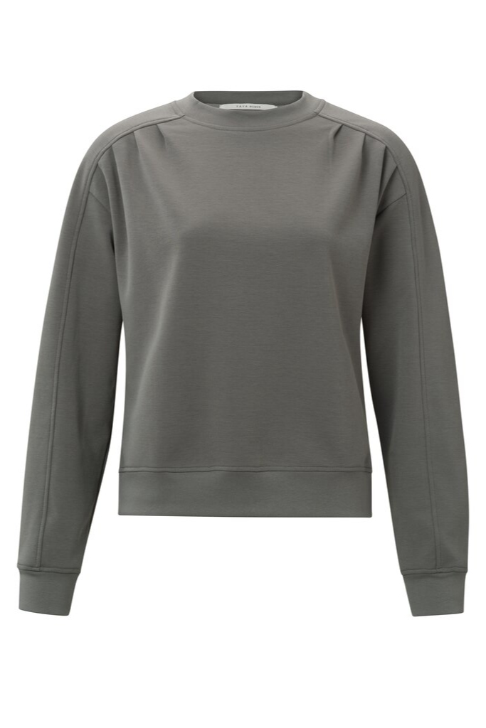 YAYA - Mikina so záhybmi Thunderstorm grey - thunderstorm grey YAYA - Mikina so záhybmi Thunderstorm grey - thunderstorm grey