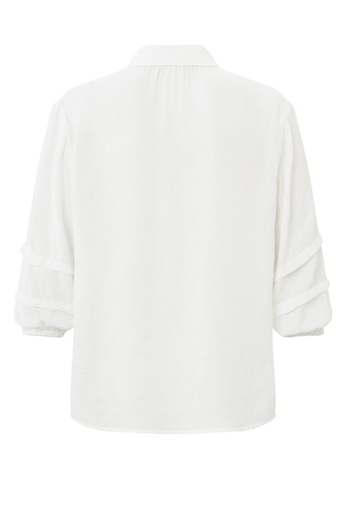 YAYA - Blúzka s 3/4 -vými balonovými rukávmi Star white - star white YAYA - Blúzka s 3/4 -vými balonovými rukávmi Star white - star white