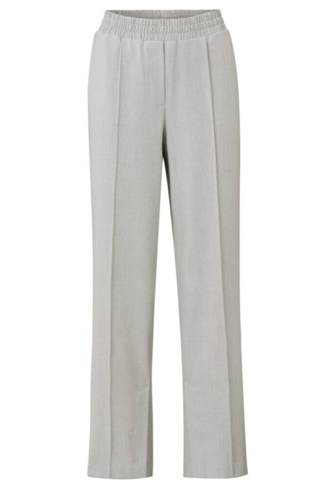 YAYA - Nohavice široké s rozparkami Light grey melange - light grey melange